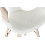 DKD Home Decor Taburete de Madera y Poliéster Blanco