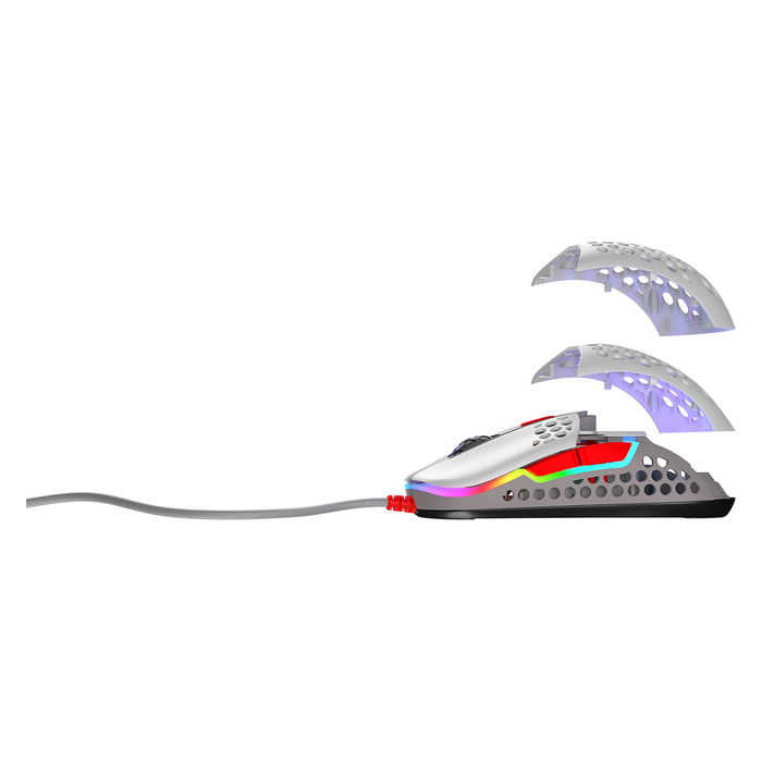 Cherry XTRFY MSM M42 Ratón Óptico USB Tipo A 16000 DPI Multicolor con Iluminación RGB Cableado para Gaming