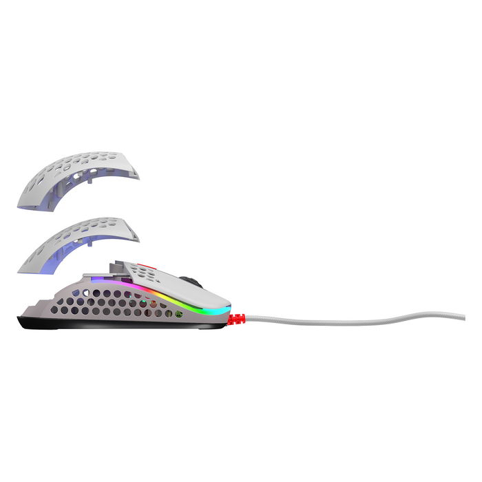 Cherry XTRFY MSM M42 Ratón Óptico USB Tipo A 16000 DPI Multicolor con Iluminación RGB Cableado para Gaming