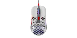 CHERRY XTRFY M42 - Ratón Óptico para Juego Ambidiestro, 16000 DPI, USB, Iluminación RGB Multicolor, 59g, Cable