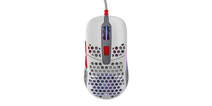 CHERRY XTRFY M42 - Ratón Óptico para Juego Ambidiestro, 16000 DPI, USB, Iluminación RGB Multicolor, 59g, Cable