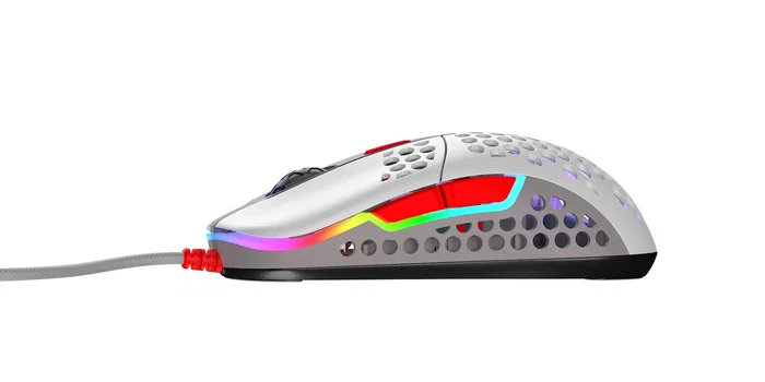 CHERRY XTRFY M42 - Ratón Óptico para Juego Ambidiestro, 16000 DPI, USB, Iluminación RGB Multicolor, 59g, Cable