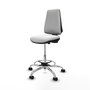 PIQUERAS Y CRESPO Taburete Elche CP Bali blanco con base cromada