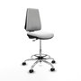 PIQUERAS Y CRESPO Taburete Elche CP Bali blanco con base cromada