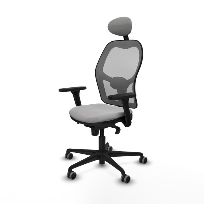 PIQUERAS Y CRESPO Silla de oficina Jorquera con mecanismo Sincro, brazos 3D y cabecero fijo, Gris PIQUERAS Y CRESPO Silla de oficina Jorquera con mecanismo Sincro, brazos 3D y cabecero fijo, Gris