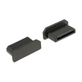 DeLOCK 64028 Cubierta antipolvo para puerto HDMI mini-C, 10 unidades, Negro