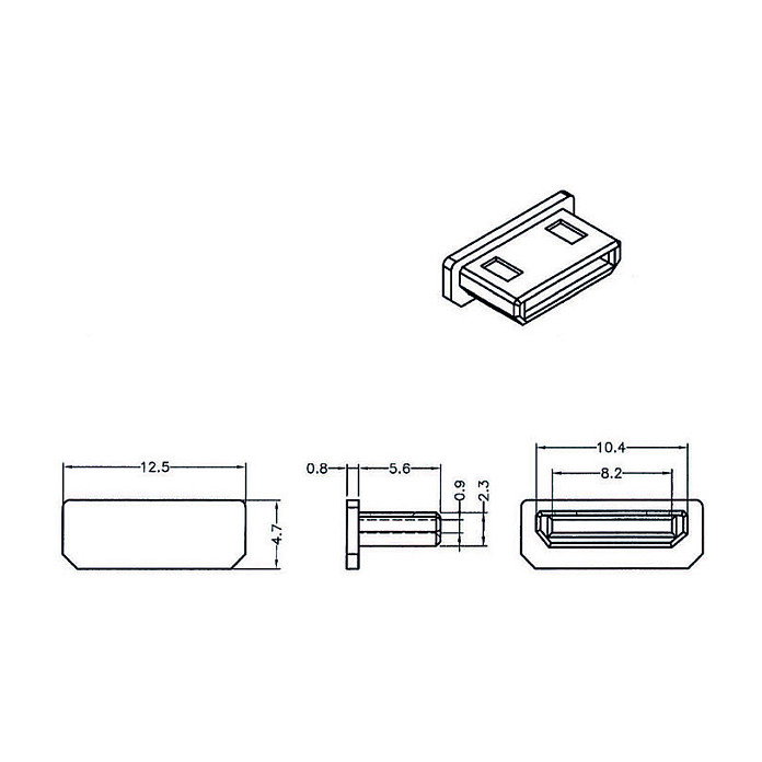 DeLOCK 64028 Cubierta antipolvo para puerto HDMI mini-C, 10 unidades, Negro
