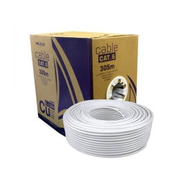 PHASAK Bobina Cable Red Cat.6 U/UTP Gris 305m PHR 652 - Cable de Instalación para Redes 10GBase-T, PoE+, Interior