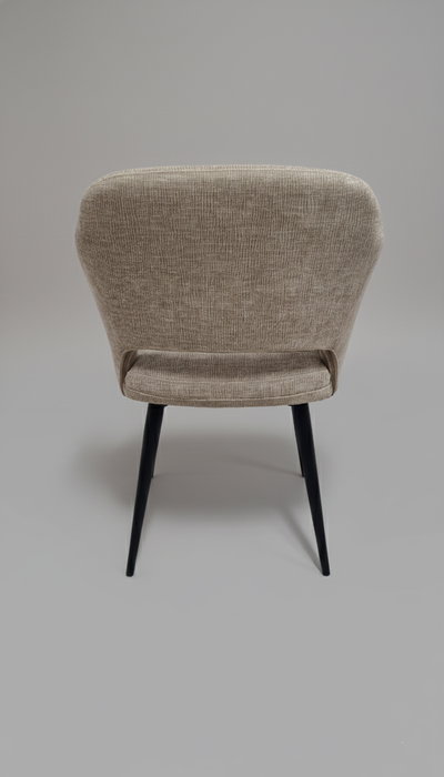 BORDECOR Silla Mensa en tela beige y patas negras BORDECOR Silla Mensa en tela beige y patas negras
