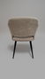 BORDECOR Silla Mensa en tela beige y patas negras