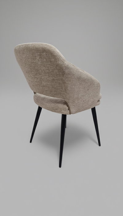 BORDECOR Silla Mensa en tela beige y patas negras BORDECOR Silla Mensa en tela beige y patas negras