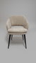 BORDECOR Silla Mensa en tela beige y patas negras