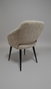 BORDECOR Silla Mensa en tela beige y patas negras