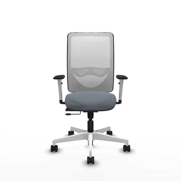 PIQUERAS Y CRESPO Silla de oficina Zulema Gris y Blanca con mecanismo Sincro/Traslack PIQUERAS Y CRESPO Silla de oficina Zulema Gris y Blanca con mecanismo Sincro/Traslack