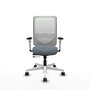 PIQUERAS Y CRESPO Silla de oficina Zulema Gris y Blanca con mecanismo Sincro/Traslack