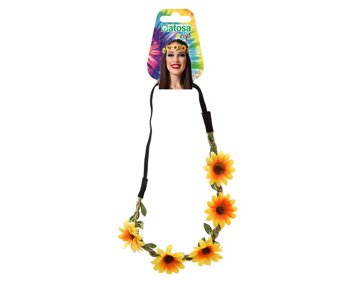 Diadema con Girasoles Estilo Hippie Años 60 para Mujer