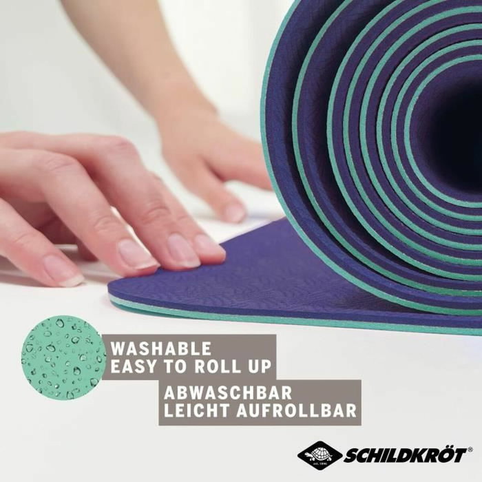 Schildkröt Esteras de yoga Bicolor azul marino/menta