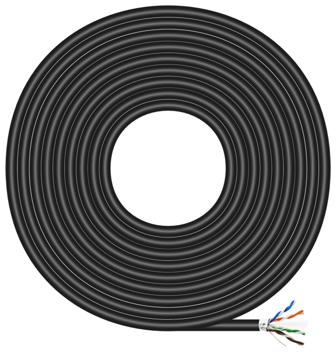 Aisens Bobina de Cable de Red Exterior Cat.6 FTP AWG24 100m Negro Aisens Bobina de Cable de Red Exterior Cat.6 FTP AWG24 100m Negro