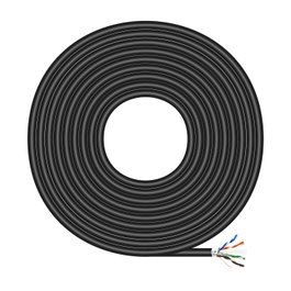 Aisens Bobina de Cable de Red Exterior Cat.6 FTP AWG24 100m Negro