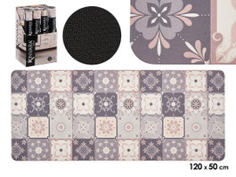 Kinvara Alfombra Cocina Efecto Azulejo Estampado 100% Poliéster 50x120 cm (Set de 12)
