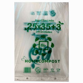 Bolsas Bloc 25x35 cm Compostable 12 Micras Paquete 200 Ud
