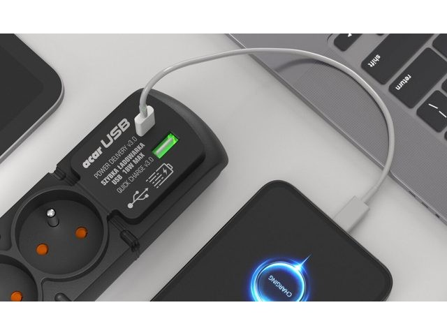 Regleta Enchufes 4 Tomas con interruptor Acar W2441 (5 m)