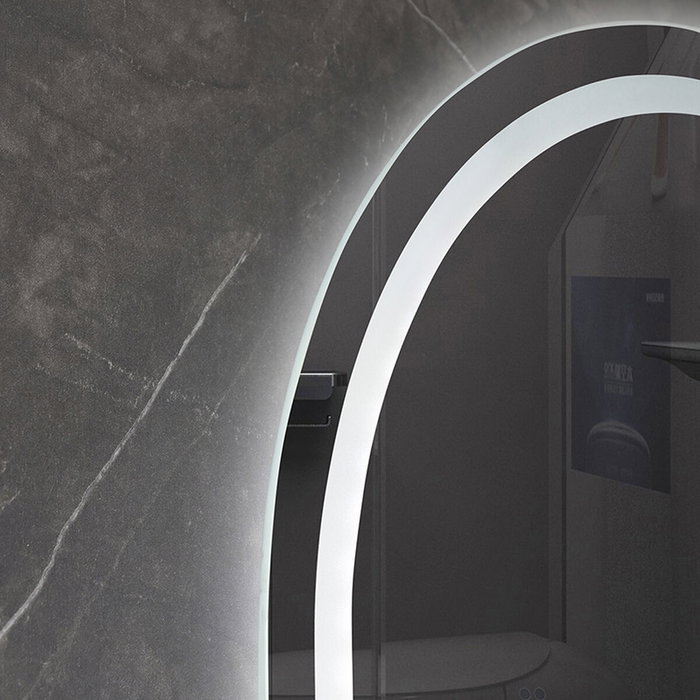DKD Home Decor Espejo LED de Cristal Táctil 50x150 cm
