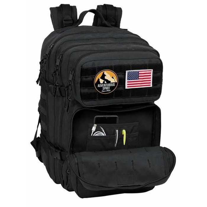 Safta Mochila Militar Portátil Basic Negro 15,6''
