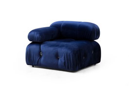 Atelier Del Sofa Bubble L1 Sofá 1 Plaza Velvet Blue 95x95x75 cm