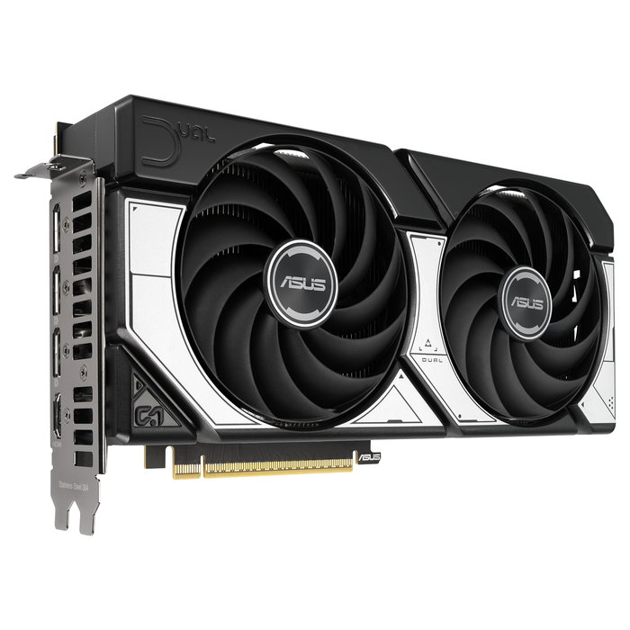 ASUS Tarjeta Gráfica DUAL GeForce RTX 5070 O12G - 90YV0M17-M0NA00 - Plateada/Negra