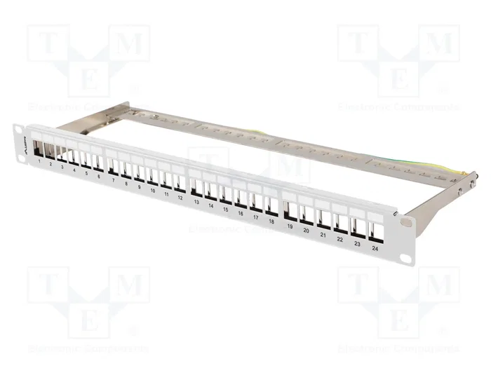 Lanberg Patch Panel 24 puertos 1U FTP gris para módulos Keystone 19 pulg. Lanberg Patch Panel 24 puertos 1U FTP gris para módulos Keystone 19 pulg.