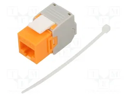 GOOBAY Módulo Keystone RJ45 Cat 6a Naranja