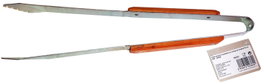 Pinza para barbacoa de acero inoxidable y mango de madera de roble 46 cm