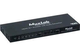 MUXLAB Selector HDMI 4X1 4K/60 Con Extracción de Audio