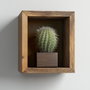 Hanah Home Raf279 Estantería de Pared Madera Maciza Decorativa Negro 14x15x7 cm