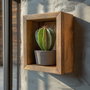 Hanah Home Raf279 Estantería de Pared Madera Maciza Decorativa Negro 14x15x7 cm