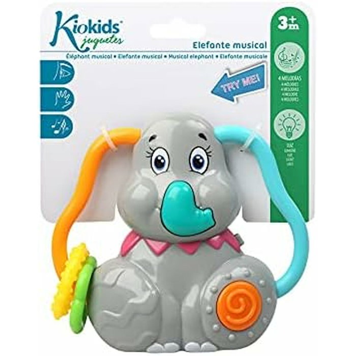 Elefante Musical Interactivo para Bebés con Sonidos, Luces y Mordedor Elefante Musical Interactivo para Bebés con Sonidos, Luces y Mordedor