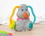 Elefante Musical Interactivo para Bebés +3 Meses con Luces y Melodías Juguete para Estimular Oído, Vista y Tacto