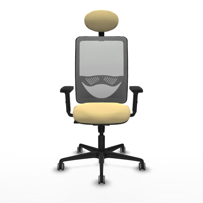 PIQUERAS Y CRESPO Silla de oficina Zulema con Mecanismo Sincro, Crema y Gris PIQUERAS Y CRESPO Silla de oficina Zulema con Mecanismo Sincro, Crema y Gris