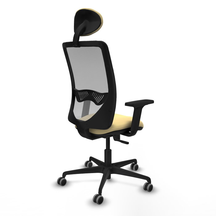 PIQUERAS Y CRESPO Silla de oficina Zulema con Mecanismo Sincro, Crema y Gris PIQUERAS Y CRESPO Silla de oficina Zulema con Mecanismo Sincro, Crema y Gris
