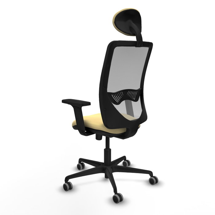 PIQUERAS Y CRESPO Silla de oficina Zulema con Mecanismo Sincro, Crema y Gris PIQUERAS Y CRESPO Silla de oficina Zulema con Mecanismo Sincro, Crema y Gris