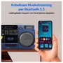 Medion LIFE® P66538 Boombox Retro Azul con Radio DAB+, Bluetooth 5.3, USB, Karaoke, CD, Cassette y Altavoces (20 W)