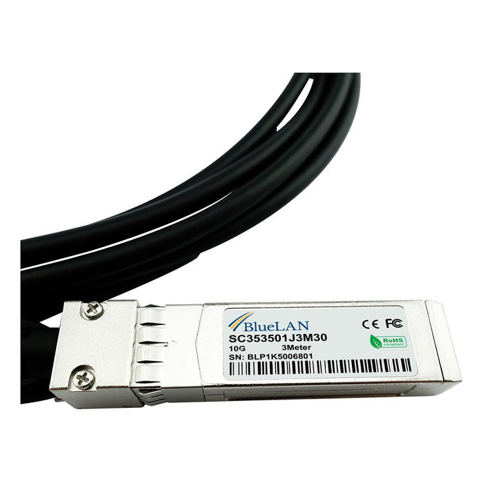 BlueOptics 487655-B21-BL Cable DAC SFP+ a SFP+ de 3 m