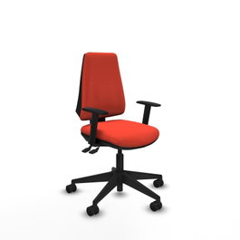 PIQUERAS Y CRESPO Silla de oficina Elche, Naranja oscuro, Mecanismo Asincro