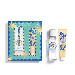 Roger & Gallet Vanille Soleil Agua Perfumada Bienestar Estuche 2 Piezas - Fragancia Veraniega con Jazmín, Ylang-Ylang y Vainilla Cálida - Set 30ml + Crema Manos 30ml