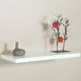 Fepre Estantería con fijación invisible 80x25 cm Blanco 045322 - Madera y Metal, Soporta hasta 25 kg