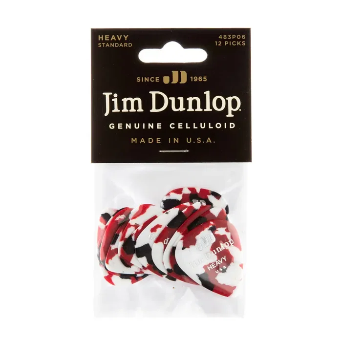 DUNLOP Pack de 12 Púas Genuine Celluloid Confetti - Heavy DUNLOP Pack de 12 Púas Genuine Celluloid Confetti - Heavy