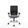 PIQUERAS Y CRESPO Silla de oficina Zulema con mecanismo Sincro/Traslack, Gris y Negro