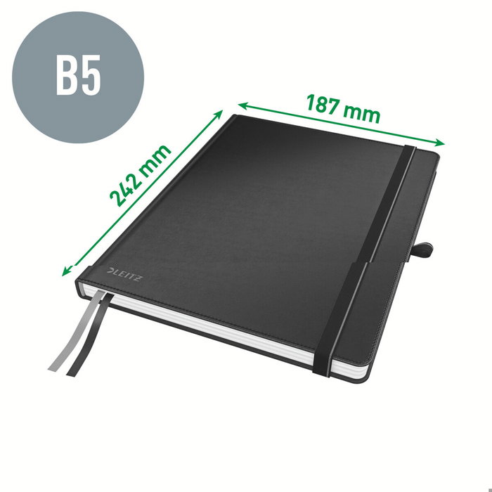 Leitz Cuaderno Encolado Complete Tapa Dura Negro 80 Hojas Cuadro 5 mm Leitz Cuaderno Encolado Complete Tapa Dura Negro 80 Hojas Cuadro 5 mm