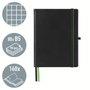 Leitz Cuaderno Encolado Complete Tapa Dura Negro 80 Hojas Cuadro 5 mm